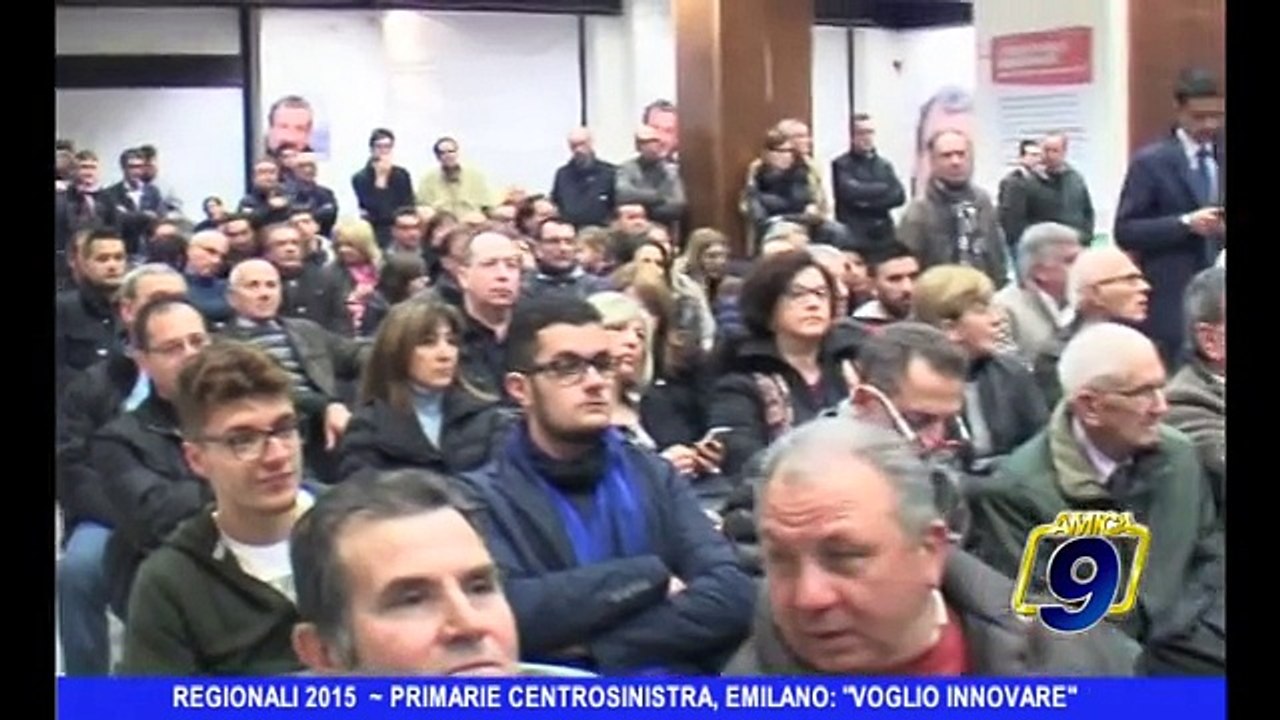 REGIONALI 2015 | Primarie centrosinistra, Emiliano: "Voglio innovare"