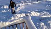Un chien dans un labyrinthe de neige... Plus futé qu'il n'y parait!