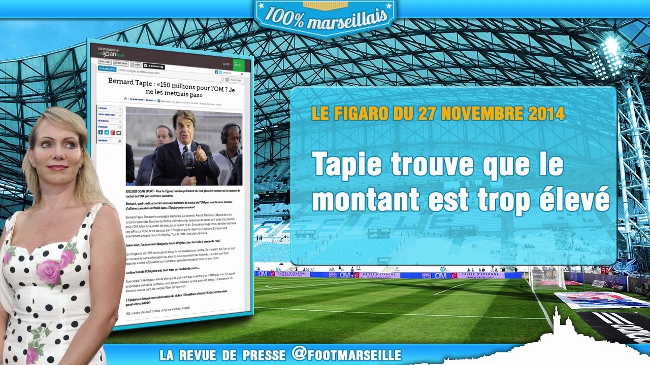 Tapie donne son avis sur le rachat, Barrada se confie... La revue de presse de l'Olympique de Marseille !