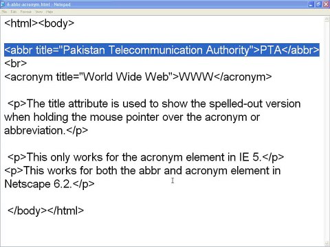 Web Designing Course HTML Tutorial in Urdu Make a Website Page 01