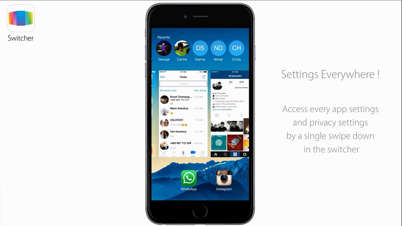 Concept iOS 9 de Ralph Theodory - Multitache