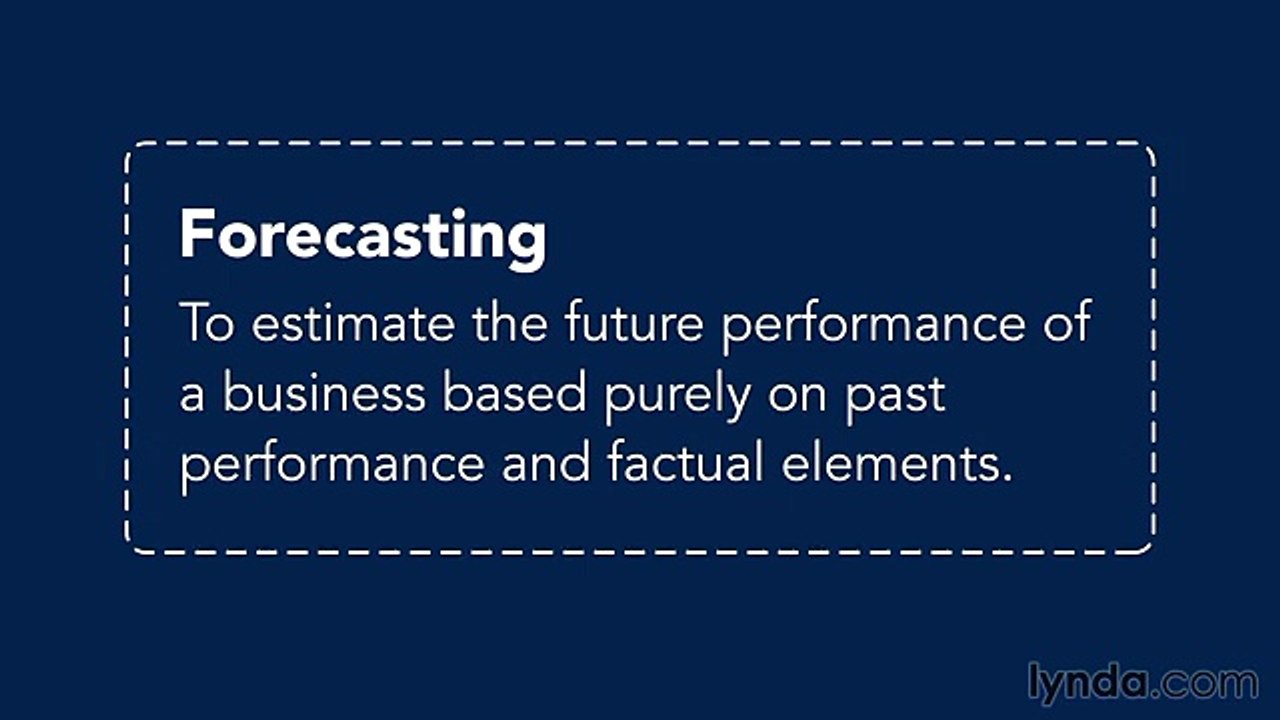 Financial projection tutorial 4 difference between forecasting and planning