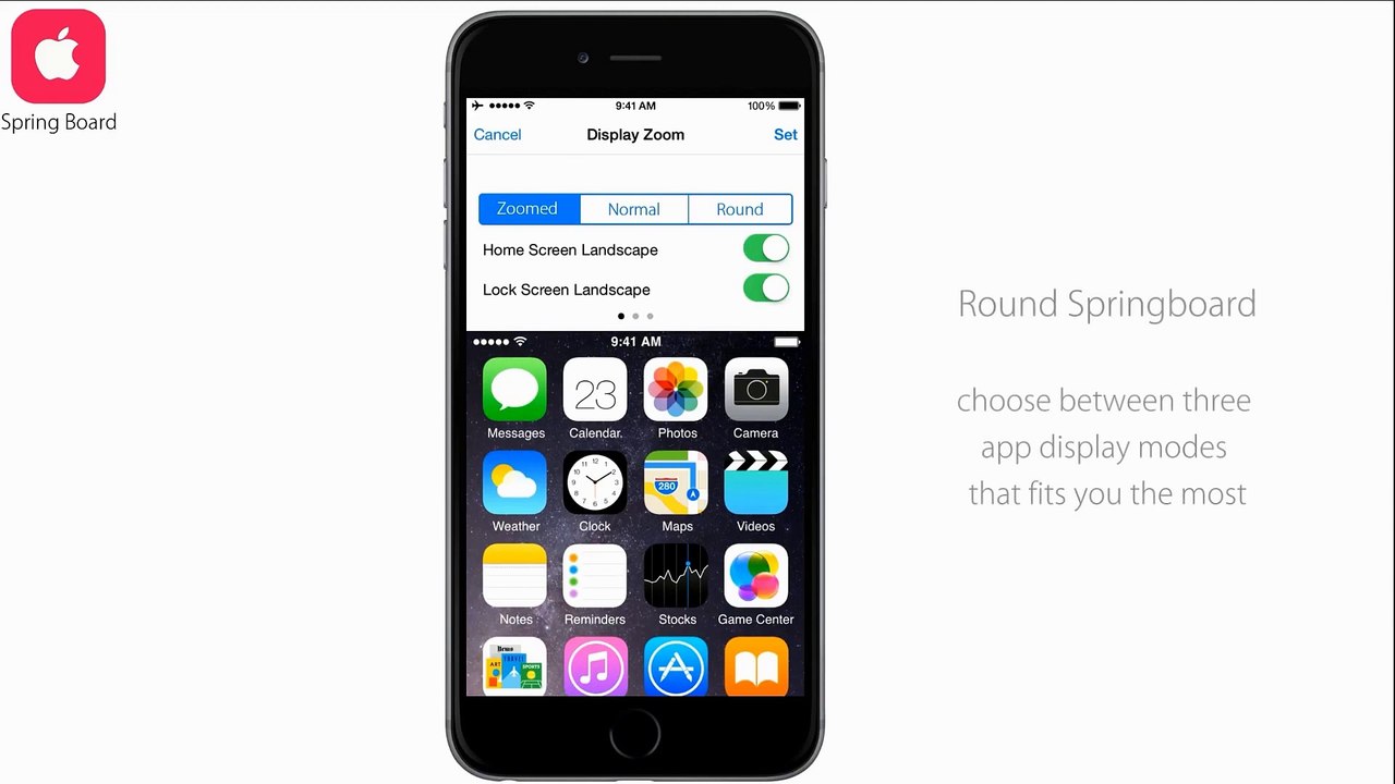 Concept iOS 9 de Ralph Theodory - Affichage
