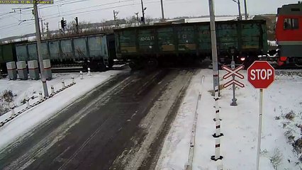Two trains crash into each other