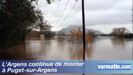 L'Argens continue de monter à Puget-sur-Argens