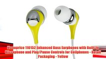 Best buy Monoprice 110152 Enhanced Bass Earphones with Built-In Microphone and Play/Pause Controls