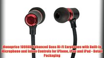 Best buy Monoprice 109980 Enhanced Bass Hi-Fi Earphones with Built-In Microphone and Inline