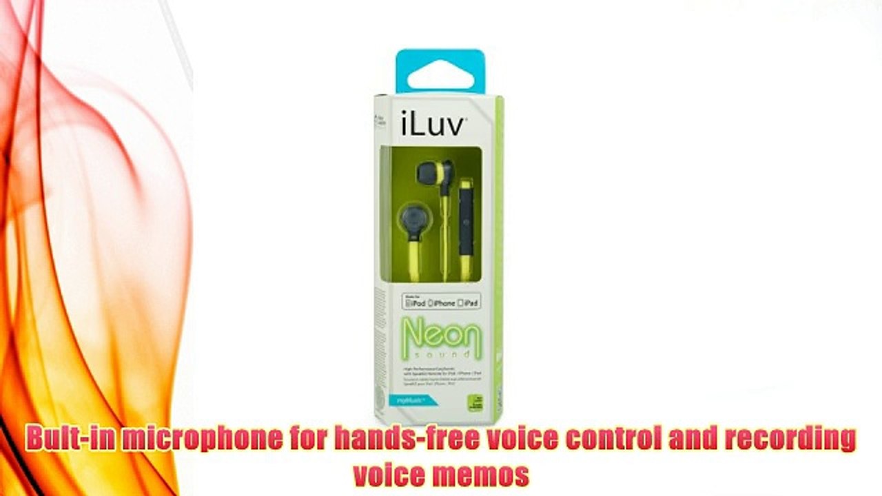 Best buy iLuv IEP335GRNN Neon Sound High-Performance Earphone with SpeakEZ Remote for iPod/iPhone/iPad