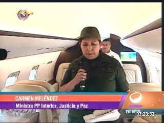 Meléndez: Inspección en aeronaves será para verificar que no hayan rastros de estupefacientes