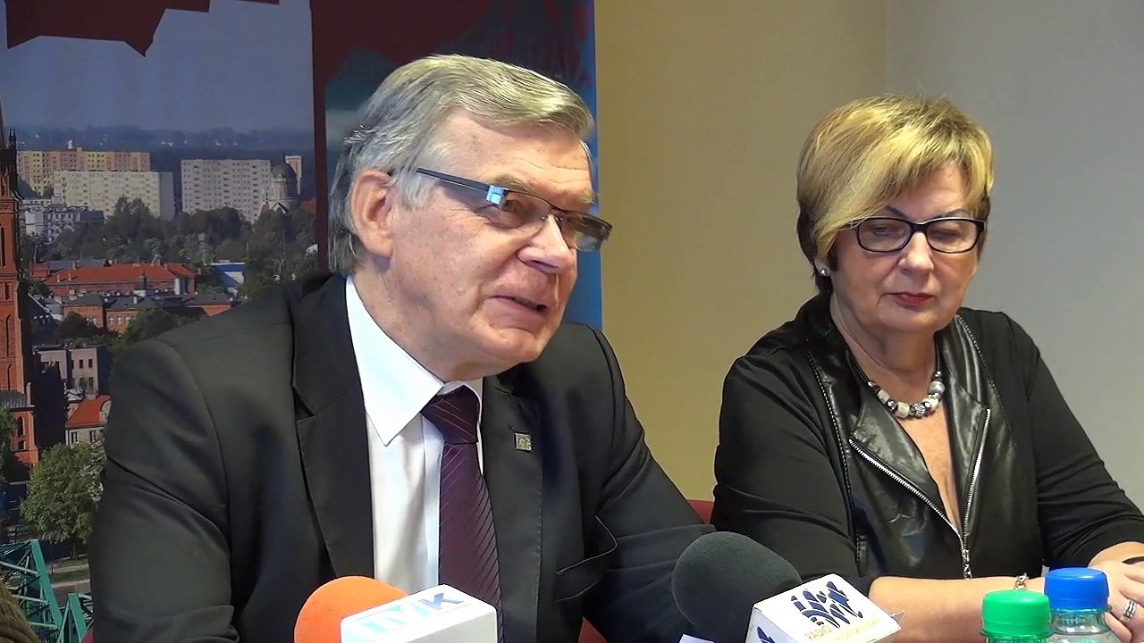 Konferencja prasowa dotycząca oświaty we Włocławku