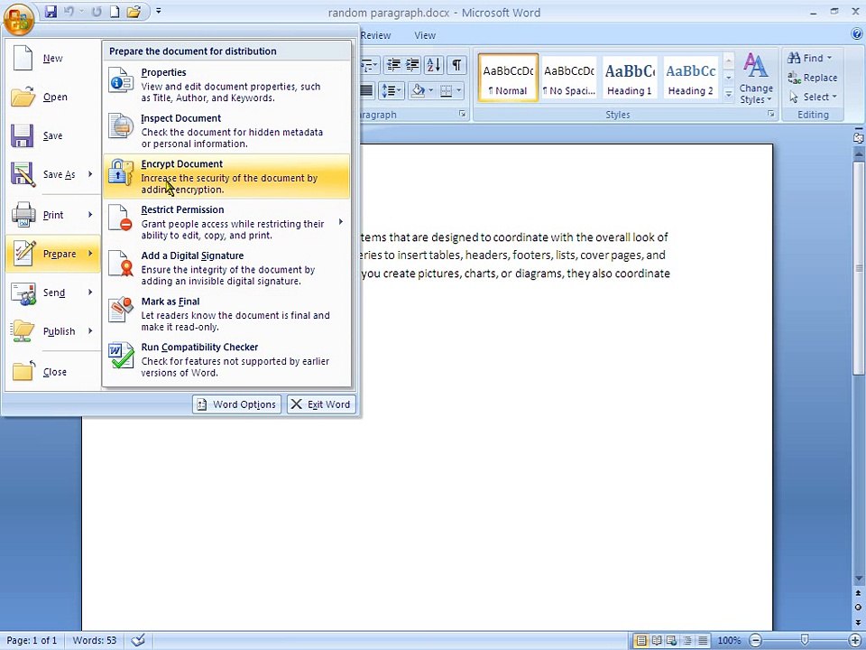 microsoft office word protect word file encrypt document in urdu part 075