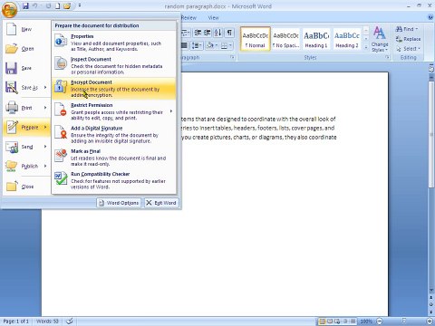 microsoft office word protect word file encrypt document in urdu part 075