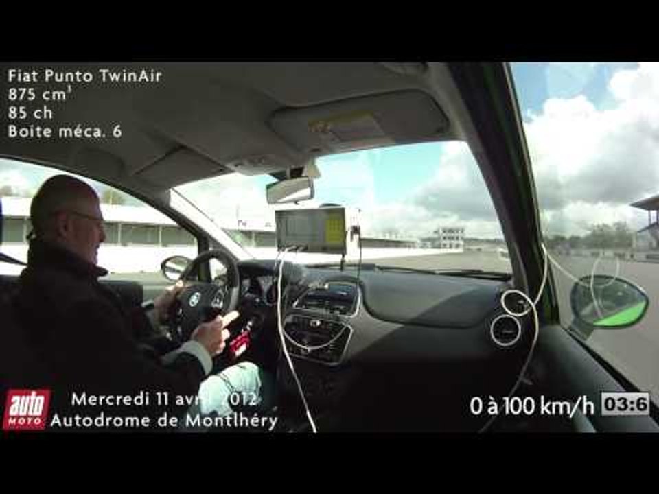 Fiat Punto TwinAir (0 à 100 Km/h)