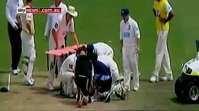 Australia player Phil Hughes Struck On Head -and dia - ORIGINAL VIDEO - HD