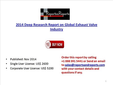 2014 Deep Research Report on Global Exhaust Valve Industry