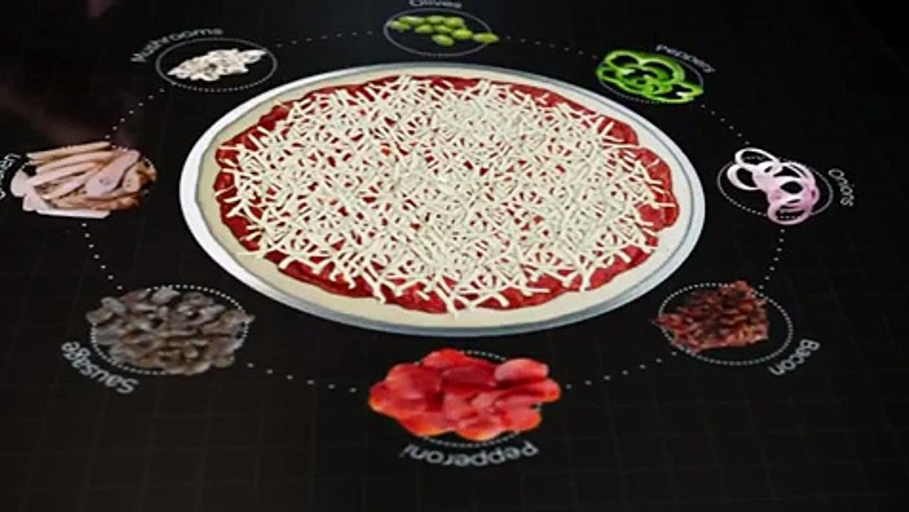 Une table interactive pour commander sa pizza