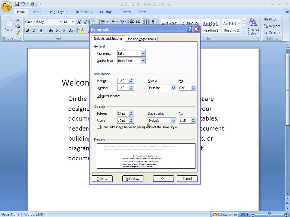 microsoft office word paragraph line space after before indentions in urdu part 071