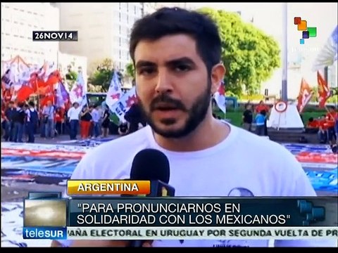 Estudiantes argentinos se solidarizan con Ayotzinapa