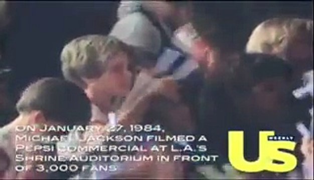 Michael Jackson sa tête prend feu ! accident pub PEPSI