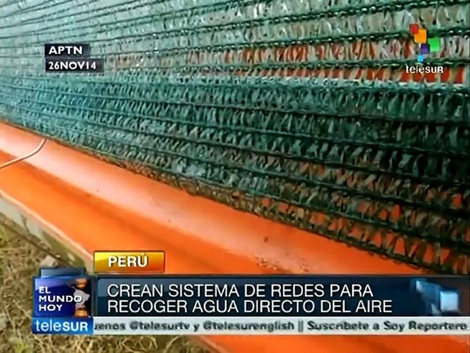 Perú: campesinos crean sistema para "atrapar" humedad y obtener agua