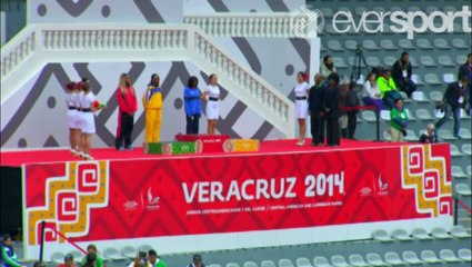 Women's High Jump Ceremony CAC Games 2014