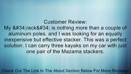 Mazama Outdoors Chutes Stacker Kayak Rack Review