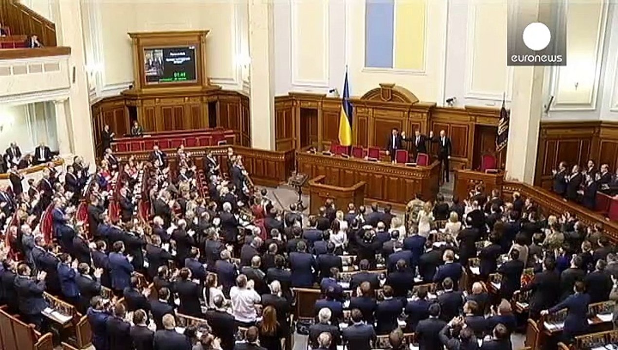 Demonstrative eintracht zwischen jazenjuk und poroschenko