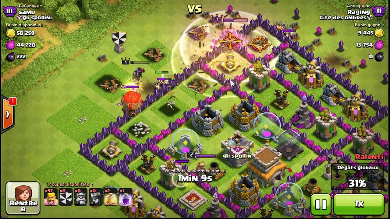 Clash of Clans FR ATTAQUE full 250 barbars
