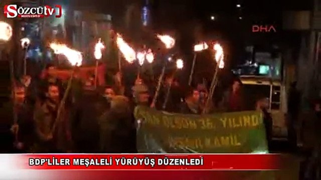 BDP'liler meşaleli yüyü düzenledi