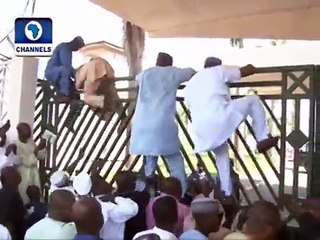 Cheers As Blocked Lawmakers Bundle Tambuwal Into Hallowed
