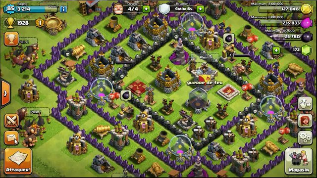 Clash of Clans FR GUERRE full dragon EPIC victorieux