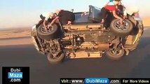 CAR WHEELING :Arabic Youngsters Change Both Tyres of a Running Car