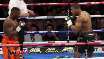 Anthony Joshua v Michael Sprott highlights.
