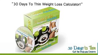 30 Days To Thin Diet Program Weight Loss