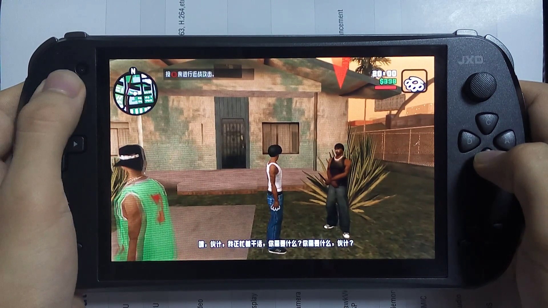 03.GTA V:Grand Theft Auto:San Andreas-game review-android game console JXD S7800b