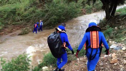 Inondations: les gendarmes à la recherche des disparus à La Londe