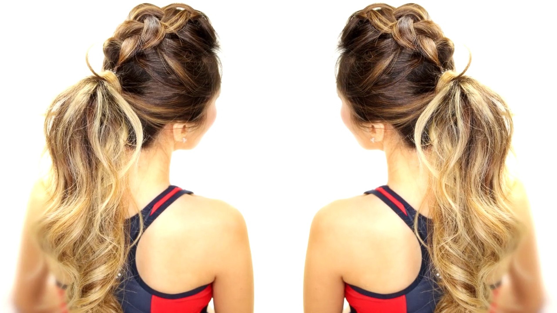 3 Workout Everyday Hairstyles Braids Messy Bun Ponytail Video