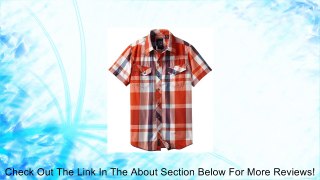 Micros Big Boys' Blur Plaid Shirt, Orange, Small 8 Review