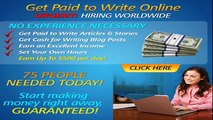 Real Writing Jobs -- Earn Extra Money Writing