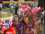 Pink Ribbon Walk for Breast Cancer awareness in Vijayawada