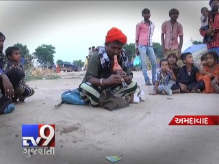 下载视频: Life holds no charm for snake charmers, Part 2 - Tv9 Gujarati