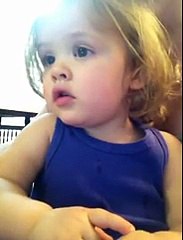 Girl cries after hearing her mother sing