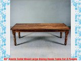 92 Rustic Solid Wood Large Dining Room Table For 8 People