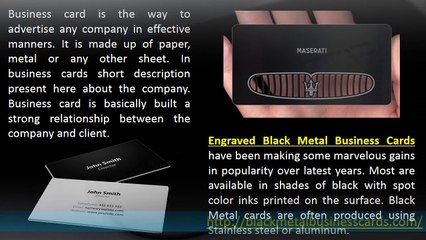 Black Metal Business Card