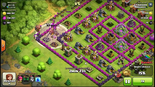 Clash of Clans FR CLANS attaque de trasher N1