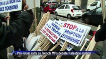 Pro-Israel rally as French MPs debate Palestine motion