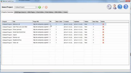 2 - Managing Projects - WikiLink Jacker Help