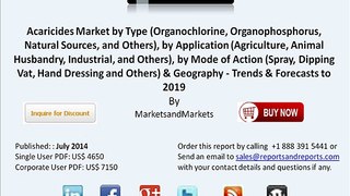 Global Acaricides Market By Type and Mode of Action Forecasts to 2019