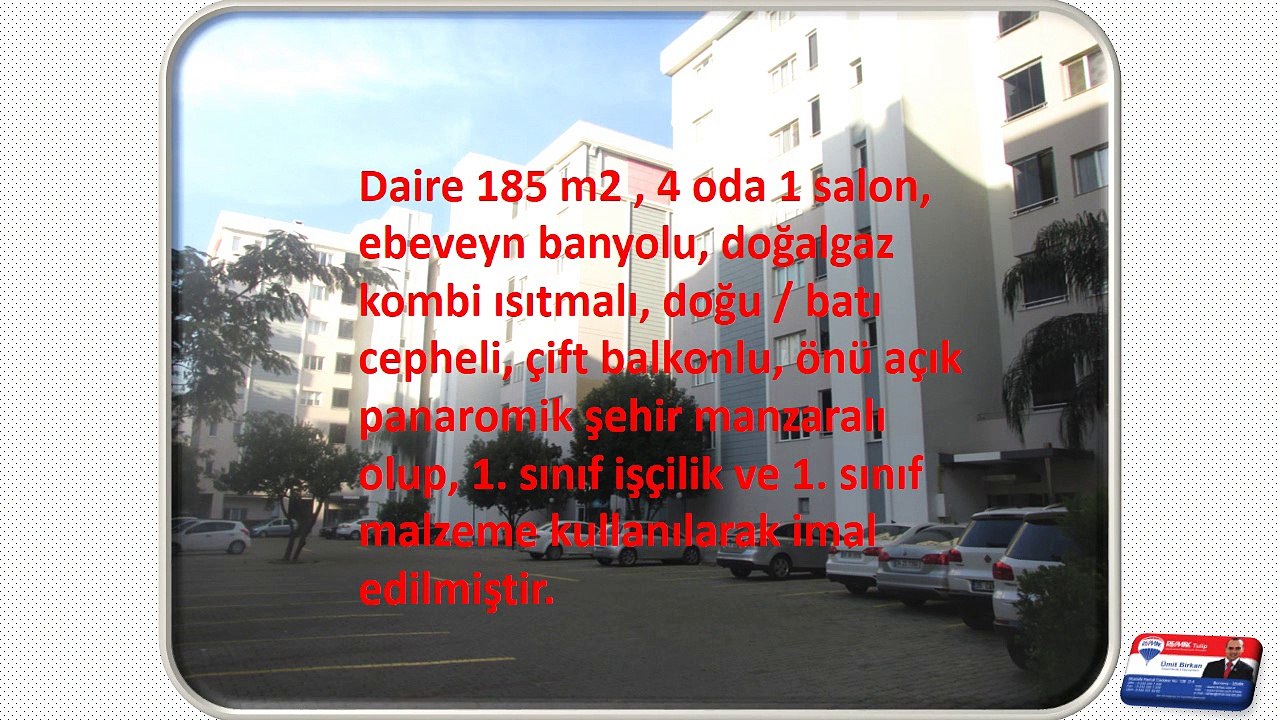 Bornova Özkanlar'da Satılık 4+1 Daire . Seyhan Sitesi . Remax Tulip Bornova