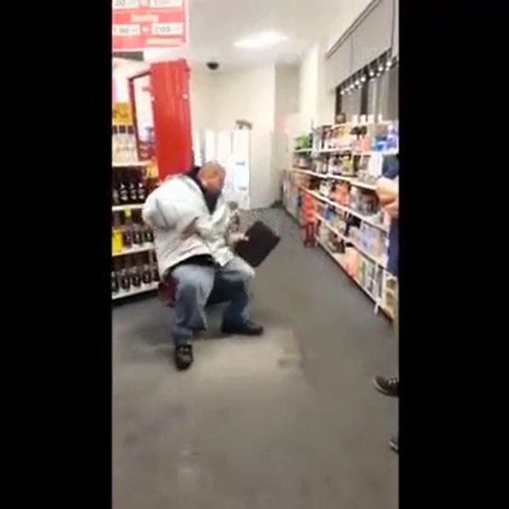 Drunk Caught Stealing Bottles of Alcohol From Liquor Store